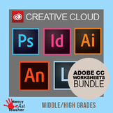 Adobe CC Test/Quiz/Worksheets Bundle for Middle/High