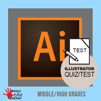 Preview of Adobe Illustrator CC 2018 Tools Test/Worksheet High School