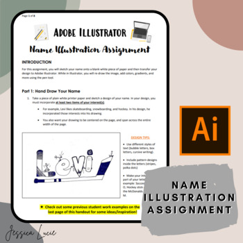 Preview of Adobe Illustrator - Name Illustration Assignment