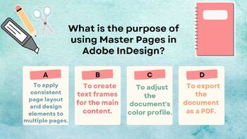 Preview of Adobe InDesign Certification Test Preparation PowerPoint Review with Answer Key