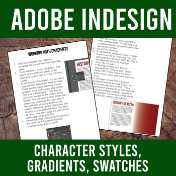 Preview of Adobe InDesign Lesson + Guided Notes | Advanced Interface | Creative Cloud