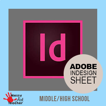 Preview of Adobe Indesign CC 2019 Tools Worksheet High School