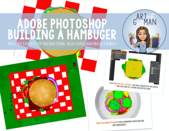 Preview of Adobe Photoshop Building a Hamburger Project