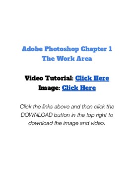 Preview of Adobe Photoshop Lesson 1 - The Work Area