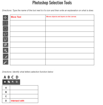 photoshop tools assignment answer key