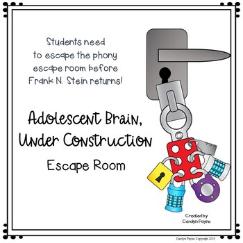 Preview of Adolescent Brain Under Construction Escape Room