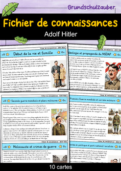 Preview of Adolf Hitler - Fichier de connaissances - Personnages célèbres (français)