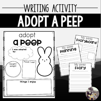 Preview of Adopt A Peep Story Writing | Writing Prompt | Easter Activity