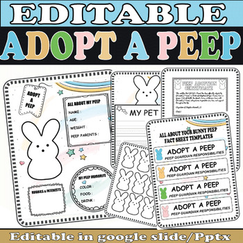 Preview of Adopt a Peep| Peep Day activities |Peep Adoption Project