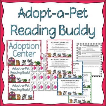 Preview of Adopt a Pet Reading Buddy 3 Versions Included