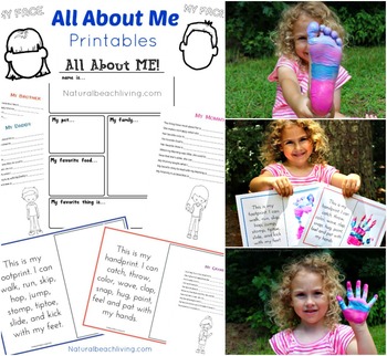Preview of All About Me Theme Printables