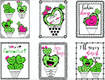 Adorable Cactus Valentine Posters with FREE Printable Valentine Cards