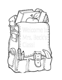 Adorable Coloring Sheet With Your Class Name On It!