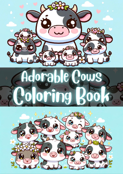 Preview of Adorable Cows Coloring Book