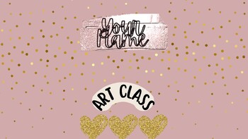 Preview of Adorable Dusty Pink & Gold Glitter Binder Covers