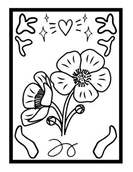 coloring pages of a flower garden