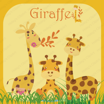 Preview of Adorable Giraffe Clipart