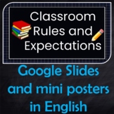 Adorable Illustrated Classroom Rules Bulletin Board and Po