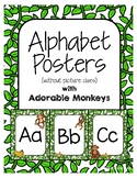 Classroom Decor Adorable Monkey Alphabet Posters