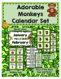 Classroom Decor Adorable Monkey Calendar Set Jungle