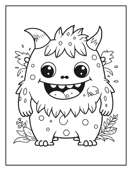 Cute Monster Coloring Pages — Custom Coloring Books