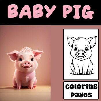 Preview of Adorable Piglets: Coloring Fun for Kids