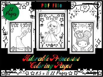 adorable princesses coloring pages for kids princess coloring sheets pdf