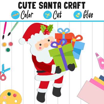 Preview of Adorable Santa Craft: Perfect Christmas Activity for PreK to 2nd Grade, PDF File