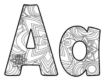 Download Adult Coloring Book Inspired Bb Letters Tpt