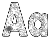 Adult Coloring Book Inspired BB Letters