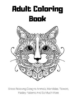 Cat Coloring Book for Adults: An Adult Coloring Book of 30 Cats Coloring  Book Stress Relieving Designs for Grown-ups Mens Womens Kids Animal Colorin  (Paperback)