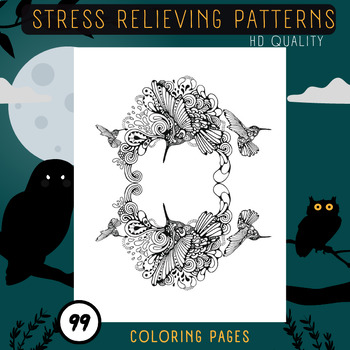 Creatures of Serenity: A stress relief and relaxing animal coloring book  for adults. Animal Mandala Coloring book for mindfulness and anxiety relief.