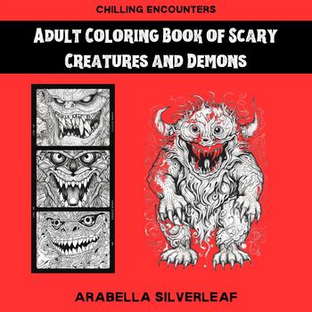 Preview of Adult Coloring Book of Scary Creatures and Demons