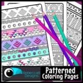 Patterned Coloring Printable Sheets for Meditation, Relaxation and Color Therapy