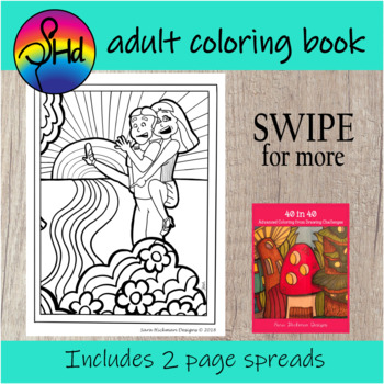 Adult Coloring Book Teens, Teachers and Big Kids by Sara Hickman Designs