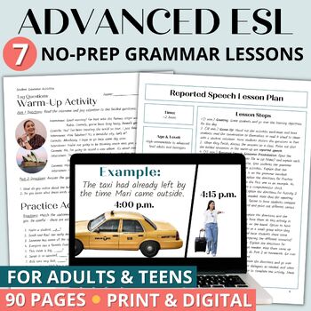 Preview of Adult ESL Curriculum - Advanced Grammar Worksheets, Lessons, & Activities BUNDLE