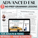 Adult ESL Curriculum - Advanced Grammar Worksheets, Lesson