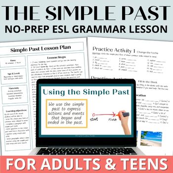Preview of Adult ESL English Grammar Worksheets & Activities - Simple Past Verb Tense