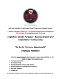 Adult ESL-  Lesson Plan, Student Handout, and Answer Key (