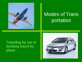 Preview of Adult English Learning  "Modes of transportation"