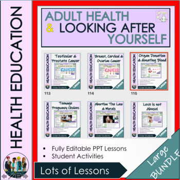 Preview of Adult Health & Looking after Yourself -  Health & Wellbeing Bundle of Lessons
