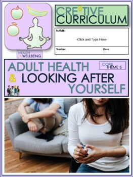 Preview of Adult Health and Wellbeing Work Booklet