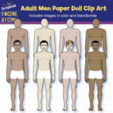 Adult Men Paper Doll Clip Art