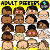 Adult Peekers Clip Art Set {Educlips Clipart}