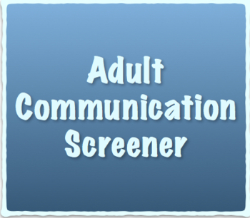 Preview of Adult SLP Screener; Speech, Language, Cognition, Communication