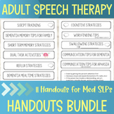 Adult Speech Therapy Handouts Bundle