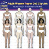 Adult Women Paper Doll Clip Art