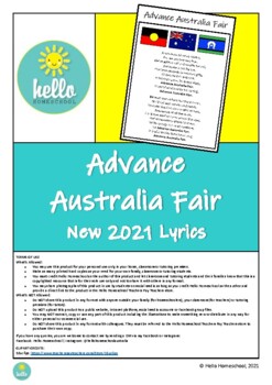 Preview of Advance Australia Fair Handouts! NEW 2021 Lyrics! Australian National Anthem!