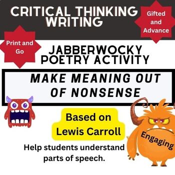 Preview of Advance and Gifted Activity: Jabberwocky Poem Activities, Graphic Organizers