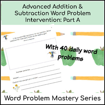 Preview of Addition & Subtraction with Regrouping: One Step Word Problem Intervention